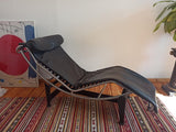 Chaise longue Cassina Le Corbusier LC4 (cuir/noir/chrome).