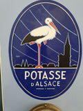 Plaque émaillée Potasse d'Alsace Thermomètre et Baromètre. EAS