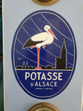 Plaque émaillée Potasse d'Alsace Thermomètre et Baromètre. EAS