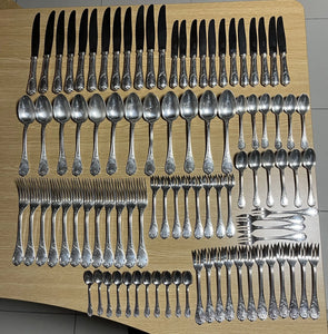 Ménagère 95 Pièces Métal Argenté Christofle Marly - Service