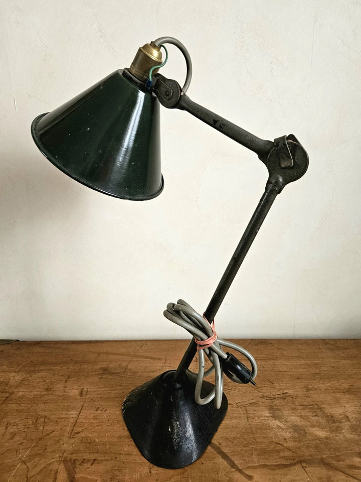 Lampe atelier GRAS RAVEL design vintage 40-50 industriel