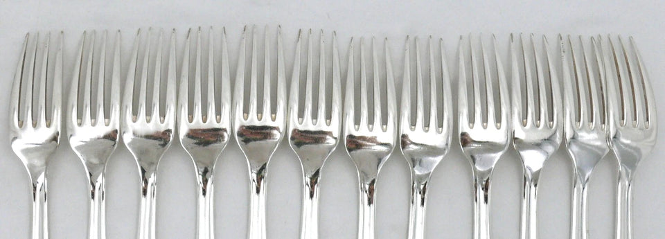 Alfénide, Christofle Paris, ménagère set de 38 pièces, Art Déco, métal argenté.