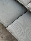 Canapé deux places Cassina Maralunga 40 design années 70 tissu bleu