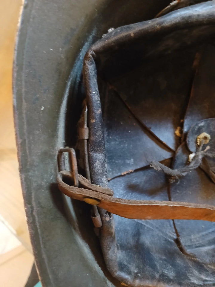 casque Adrian WW1/WW2 infanterie coloniale de marine COMPLET
