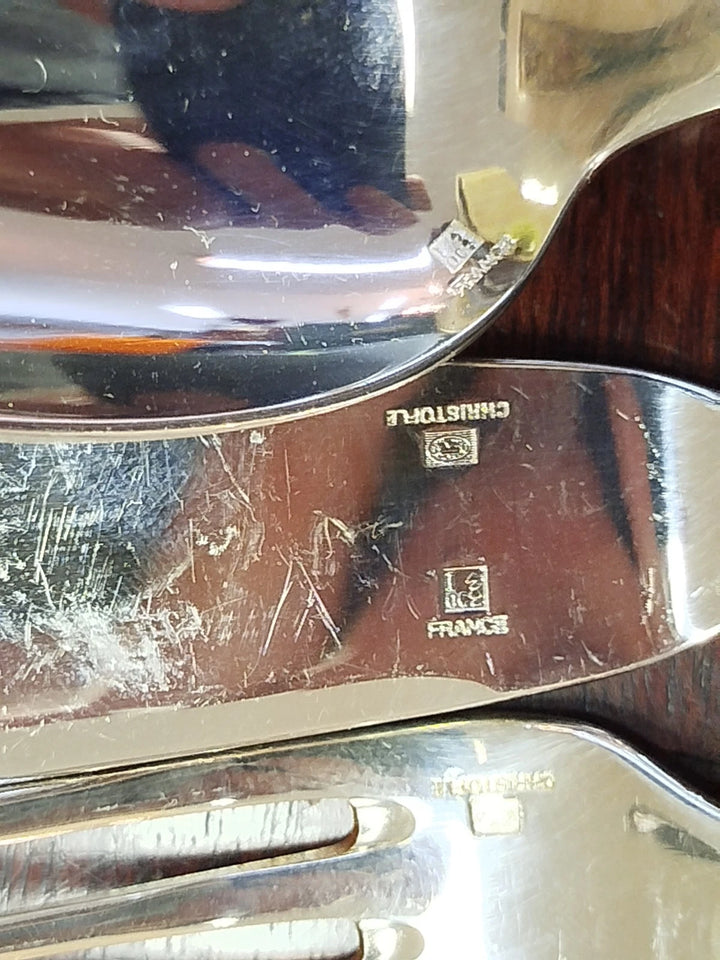 CHRISTOFLE Ménagère 145 COUVERTS Cuillères Fourchette métal argenté 350MAG