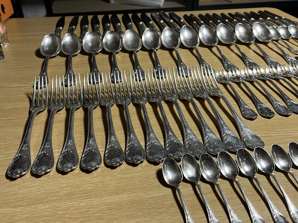 Ménagère 95 Pièces Métal Argenté Christofle Marly - Service