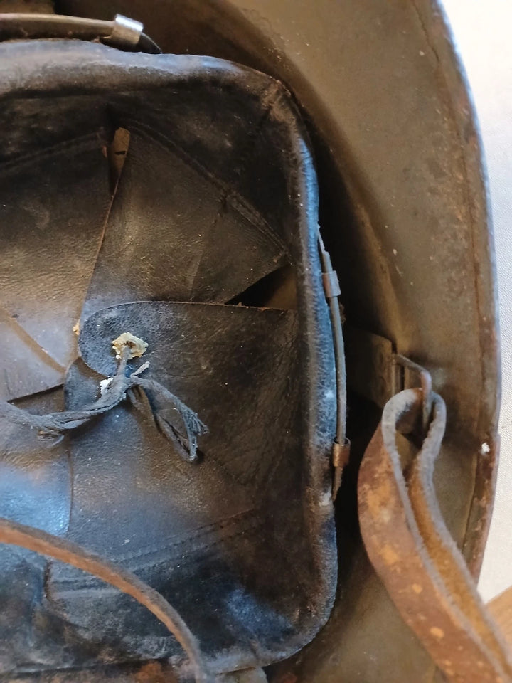 casque Adrian WW1/WW2 infanterie coloniale de marine COMPLET