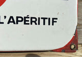 plaque émaillée publicitaire ancienne MARTINI thermomètre 1967