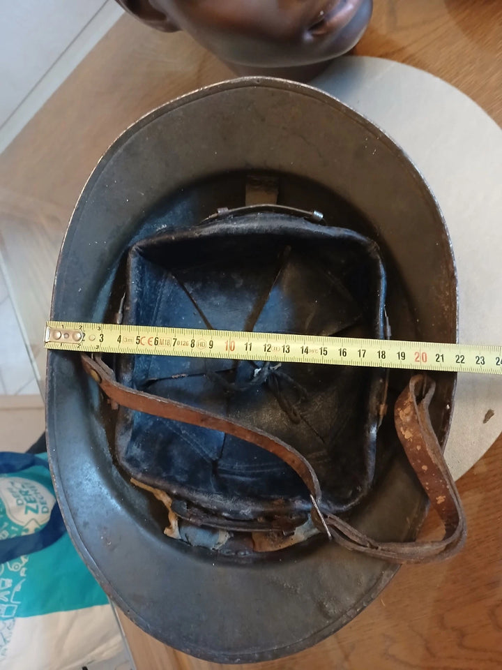 casque Adrian WW1/WW2 infanterie coloniale de marine COMPLET