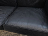 Canapé 2 places en cuir Cassina Duc Mario Bellini noir design vintage
