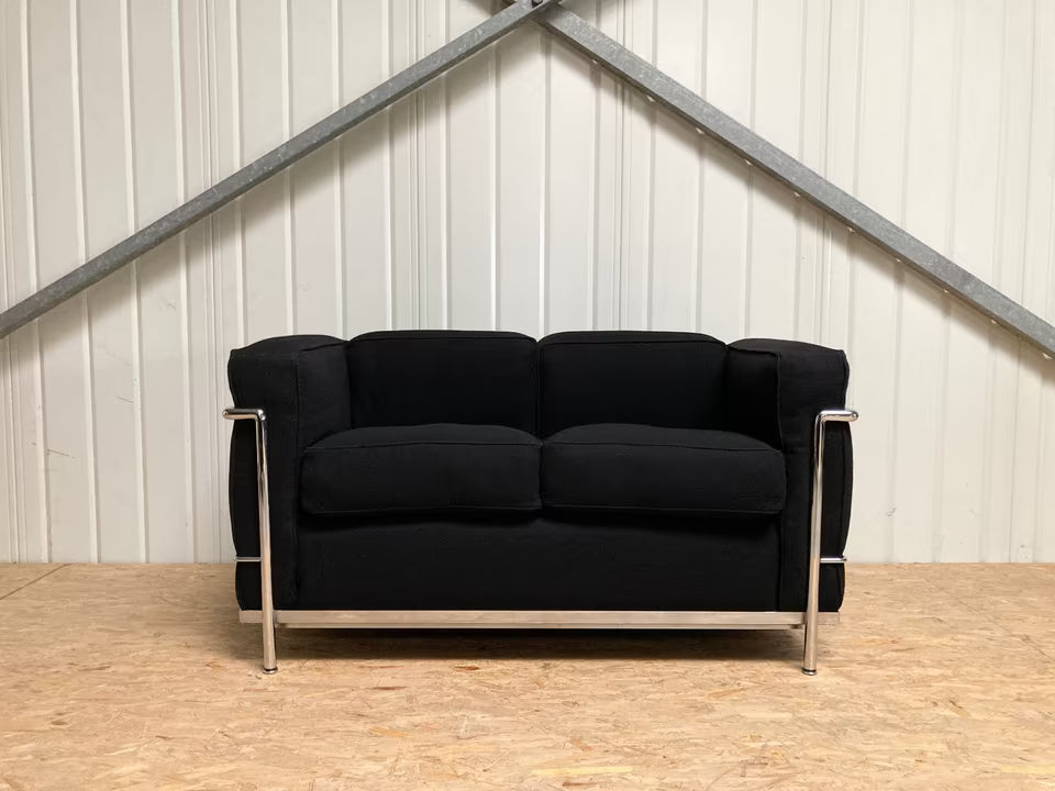 Cassina Le Corbusier LC2 Canapé Tissu Lincoln Chrome NP