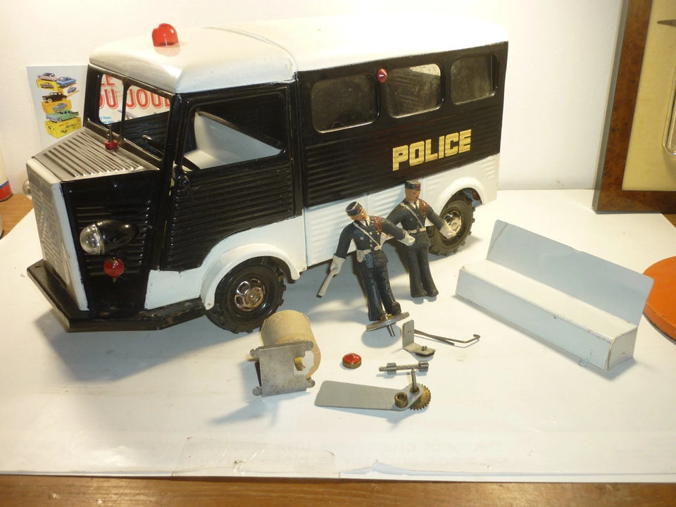 JOUET ANCIEN JRD CITROEN TUBE HY POLICE FRICTION AVEC ACCESSOIRES