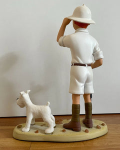 Statuette en résine TINTIN et MILOU au Congo.