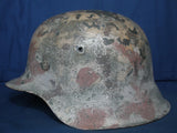 Casque allemand M-42 ww2. Camouflage normand