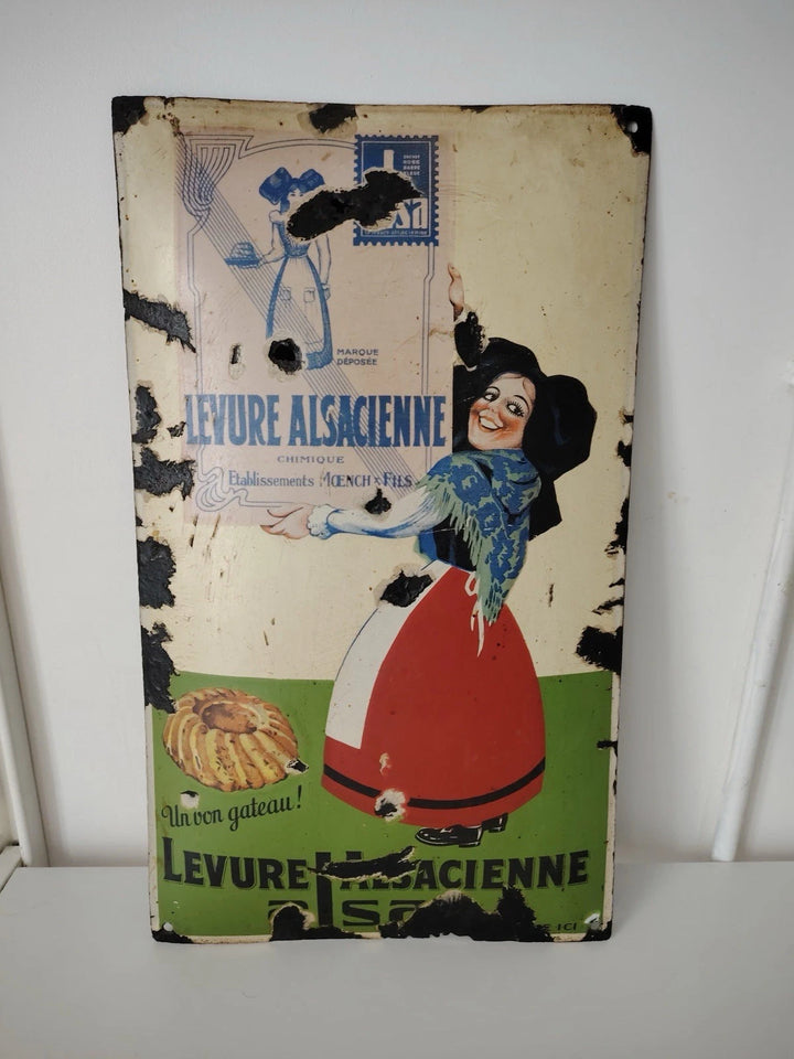 Plaque Émaillée Alsa levure alsacienne
