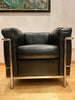 Fauteuil Cassina LC2 Le Corbusier Original en cuir noir