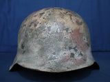 Casque allemand M-42 ww2. Camouflage normand