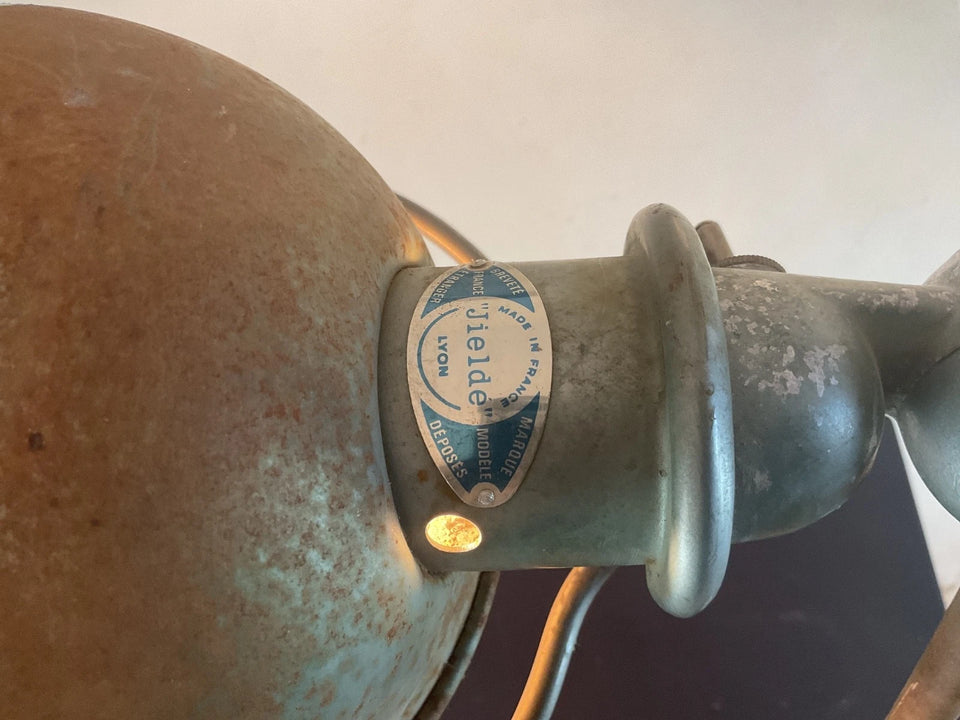 Jielde Ancienne Lampe Industrielle D'atelier Jean Louis Domecq 1950