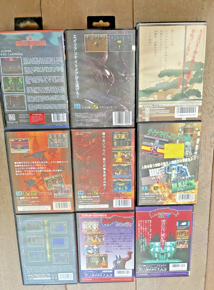 Lot de jeux d'action Sega Megadrive Jap