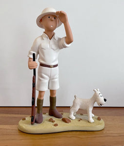 Statuette en résine TINTIN et MILOU au Congo.