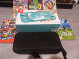 Nintendo Switch Lite Console Portable Turquoise et housse transport et 5 jeux