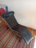 Chaise longue Cassina Le Corbusier LC4 (cuir/noir/chrome).