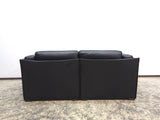 Canapé 2 places en cuir Cassina Duc Mario Bellini noir design vintage