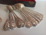 ANCIEN SERVICE DE TABLE CHRISTOFLE 25 PIECES - MODELE EMPIRE A MEDAILLON PERLE