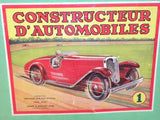 JOUET ANCIEN TOLE COFFRET MECCANO CONSTRUCTEUR D'AUTOMOBILES