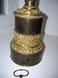 ANCIENNE LAMPE A MECANISME HORLOGERIE type CARCEL