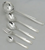 Alfénide, Christofle Paris, ménagère set de 38 pièces, Art Déco, métal argenté.