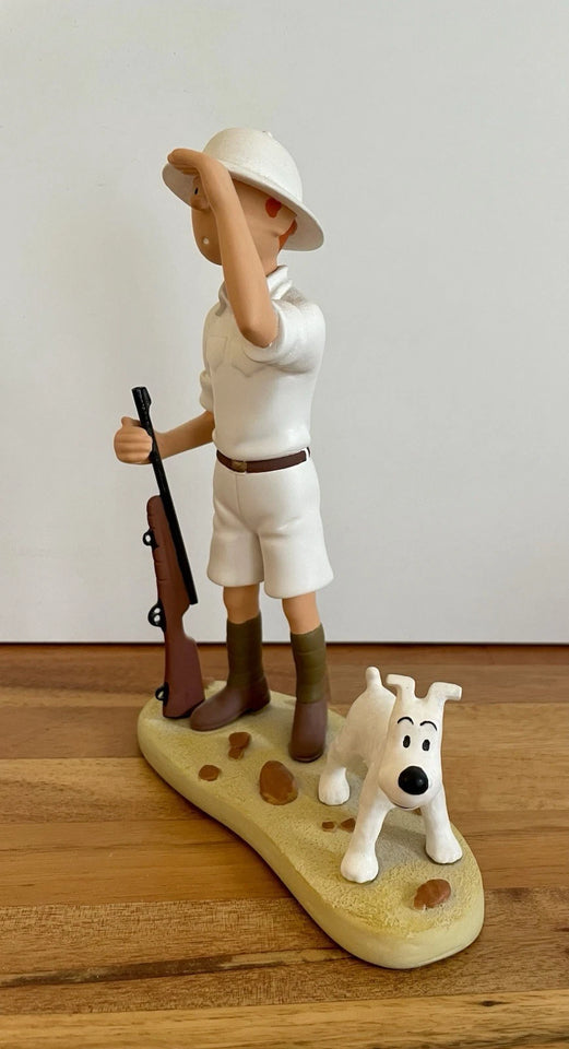 Statuette en résine TINTIN et MILOU au Congo.