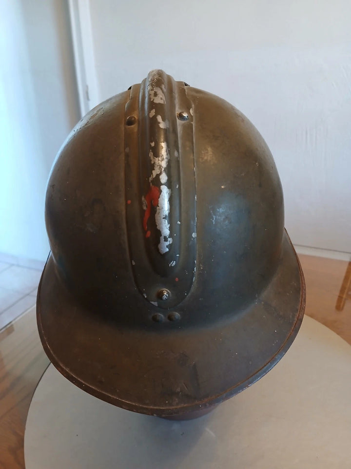 casque Adrian WW1/WW2 infanterie coloniale de marine COMPLET