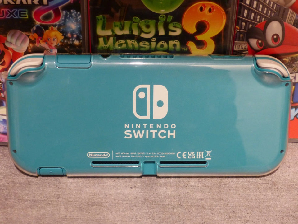 Nintendo Switch Lite Console Portable Turquoise et housse transport et 5 jeux