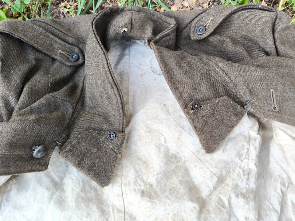 Vareuse drap kaki 1938 volets dissimulation poilu France 1940 WW2