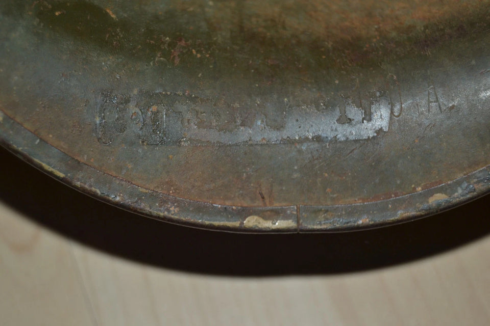 casque américain camouflé WW2 nominatif Lt 1944 libération para TAP