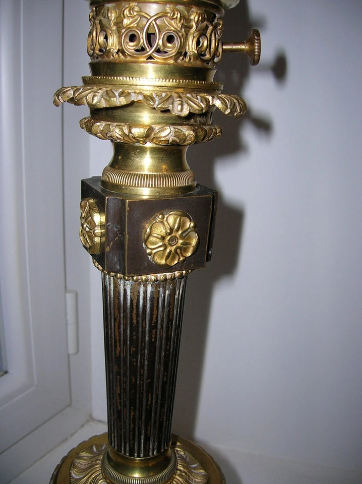 ANCIENNE LAMPE A MECANISME HORLOGERIE type CARCEL