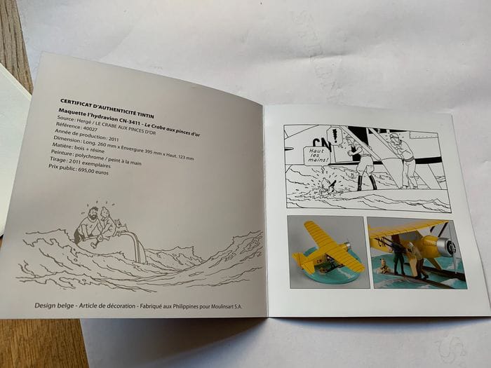 Tintin - Statuette Moulinsart 40027 - L'hydravion CN-3411 - (2011)