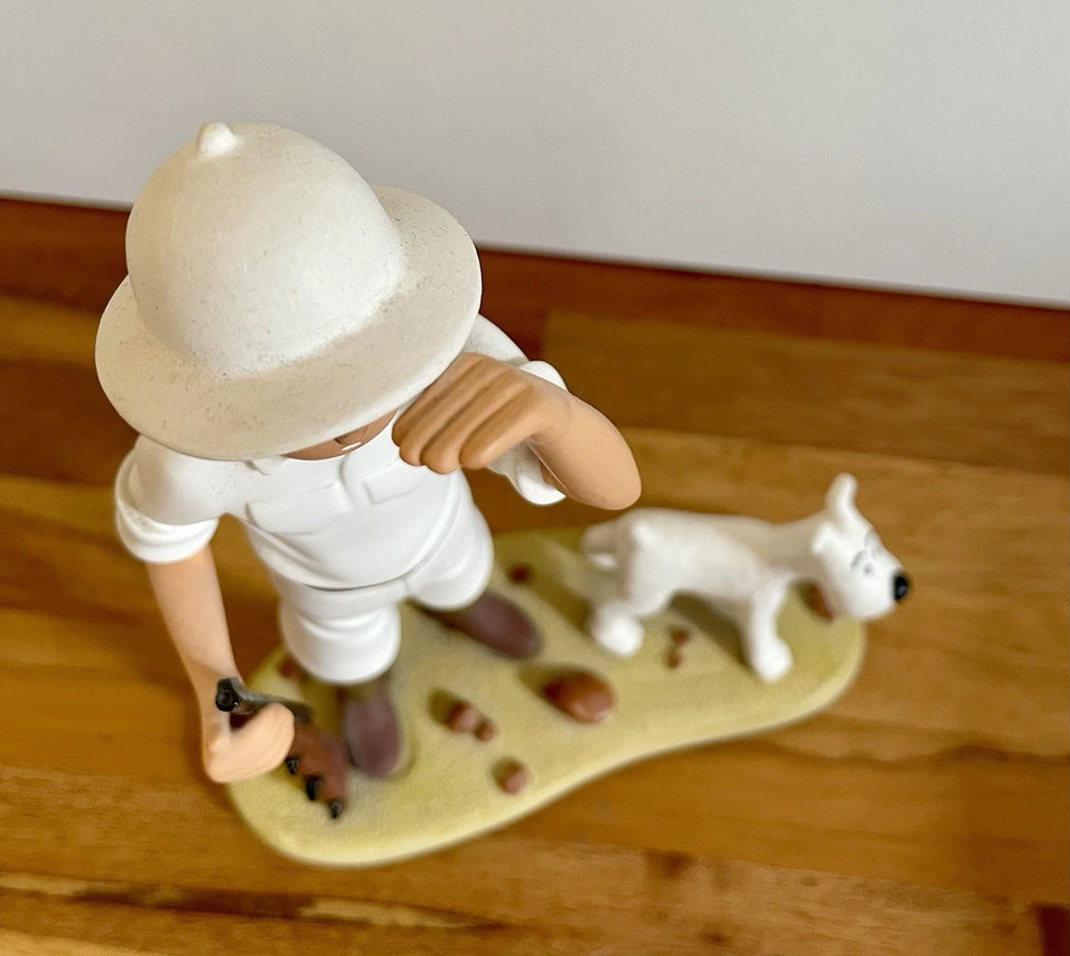 Statuette en résine TINTIN et MILOU au Congo.