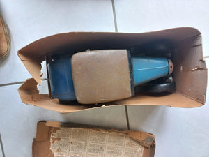 jouet ancien 1928 André Citroën C6 avec boîte d'origine, clé, moteur, frein