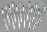 Alfénide, Christofle Paris, ménagère set de 38 pièces, Art Déco, métal argenté.