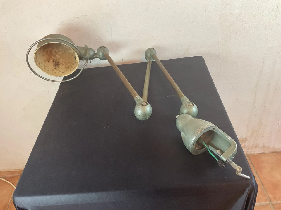 Jielde Ancienne Lampe Industrielle D'atelier Jean Louis Domecq 1950