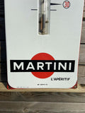 plaque émaillée publicitaire ancienne MARTINI thermomètre 1967