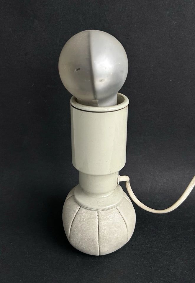 lampe de bureau design Gino Sarfatti Arteluce 600c cuir métal 1970