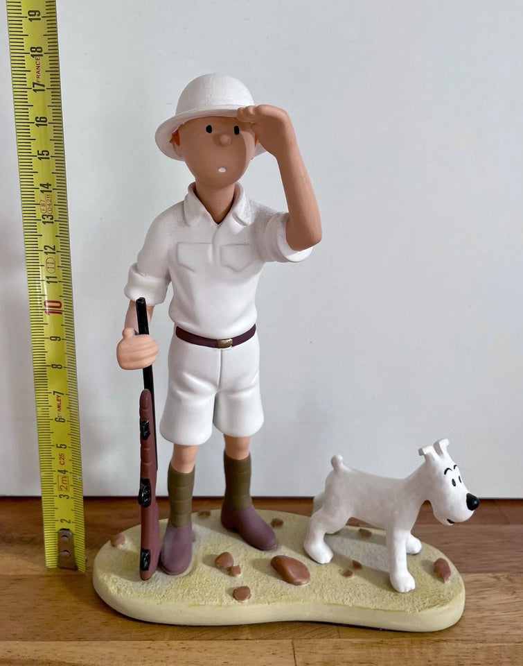 Statuette en résine TINTIN et MILOU au Congo.