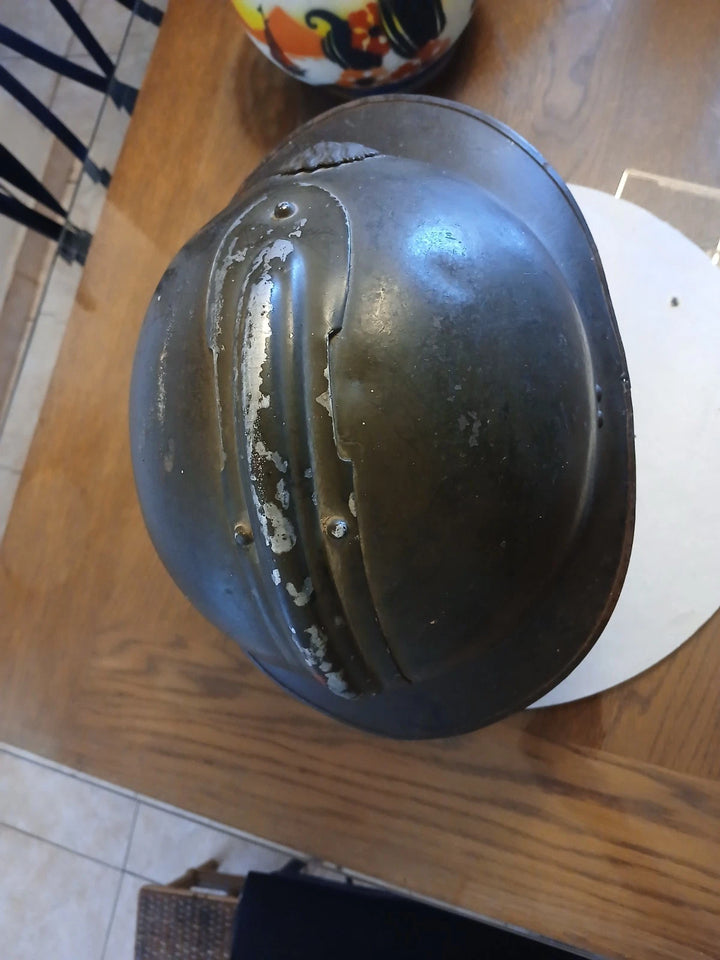 casque Adrian WW1/WW2 infanterie coloniale de marine COMPLET