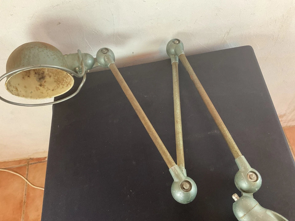 Jielde Ancienne Lampe Industrielle D'atelier Jean Louis Domecq 1950