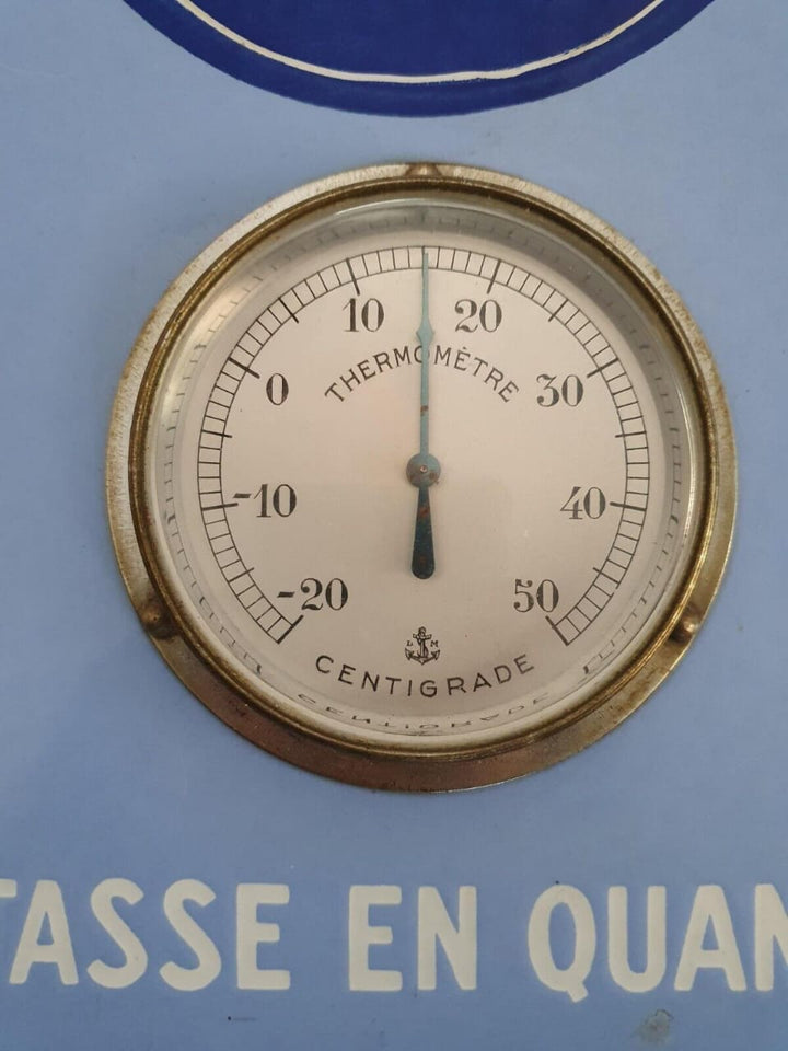 Plaque émaillée Potasse d'Alsace Thermomètre et Baromètre. EAS