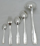 Alfénide, Christofle Paris, ménagère set de 38 pièces, Art Déco, métal argenté.