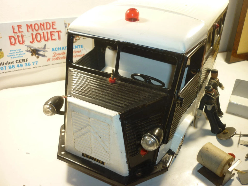 JOUET ANCIEN JRD CITROEN TUBE HY POLICE FRICTION AVEC ACCESSOIRES